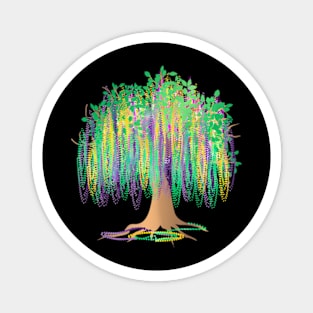 Mardi Gras Carnival Mexican Graphic Bead Tree Magnet